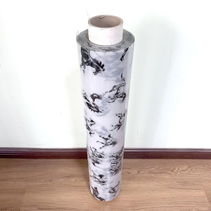 HM-016 Thicker Vinyl Table Cover Roll Waterproof Mould Proof Fireproofing PVC Printed Soft Glass