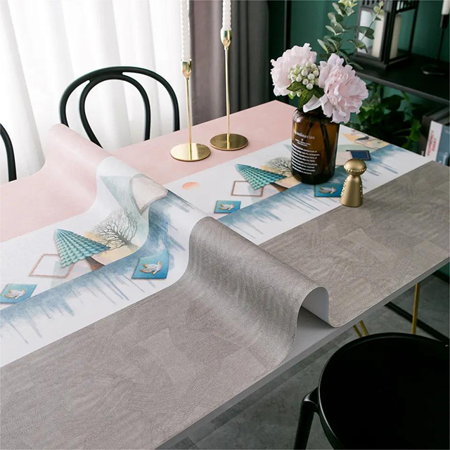 HM-037 Wholesale Plastic Table Covers Waterproof Protector Oilproof Table Cloth