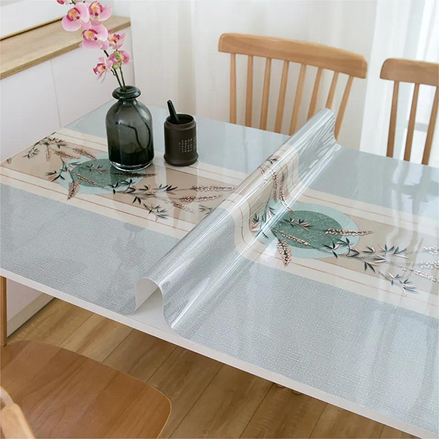 HM-032 Oil Resistant Rigid PVC Sheet Decorative Waterproof Table Cloth