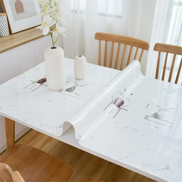 HM-045 Christmas Disposable Oil-Proof PVC Table Cloth Plastic Table Cover In Rolls