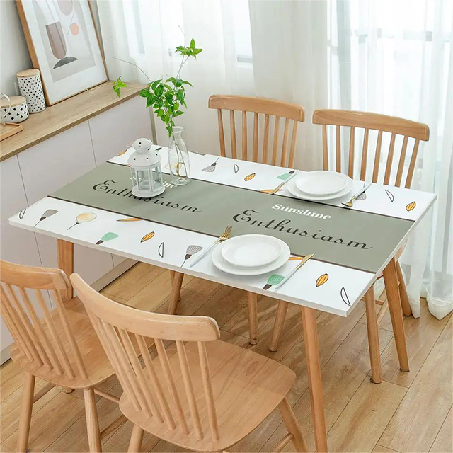 HM-034 180cm Width Birthday Party Waterproof Protector Oilproof Printed Table Cloth