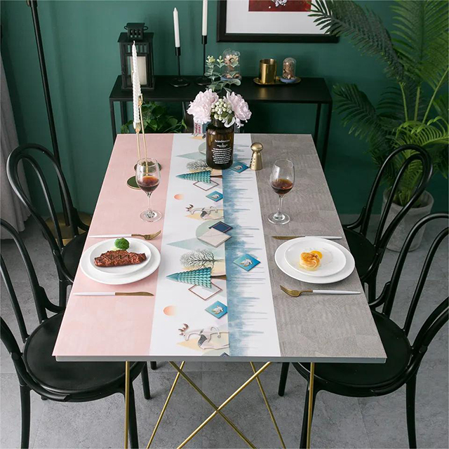 HM-037 Wholesale Plastic Table Covers Waterproof Protector Oilproof Table Cloth