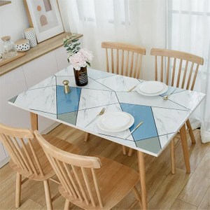 HM-041 Wipeable Eco-Friendly Table Cover Vinyl Rectangular Printed Table Cloth