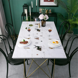 HM-033 Outdoor Picnics Table Cover Waterproof Decorative Fireproofing PVC Table Cloth