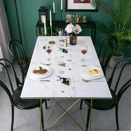 HM-033 Outdoor Picnics Table Cover Waterproof Decorative Fireproofing PVC Table Cloth