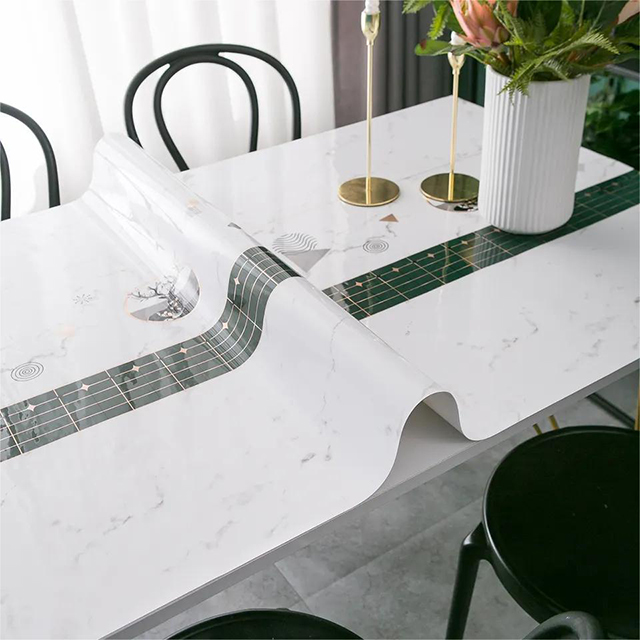 HM-036 Table Cover Print PVC Eco-Friendly Waterproof Decorative Printed Table Cloth