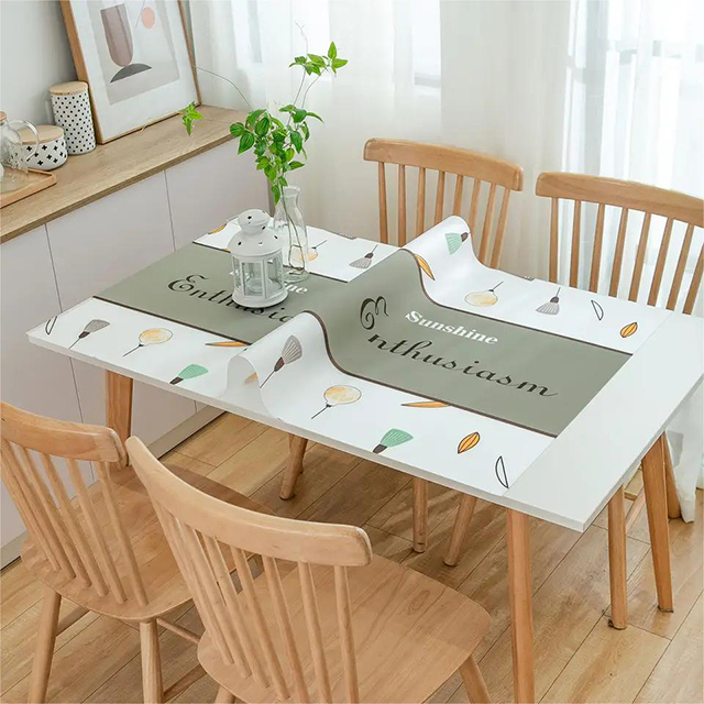 HM-034 180cm Width Birthday Party Waterproof Protector Oilproof Printed Table Cloth