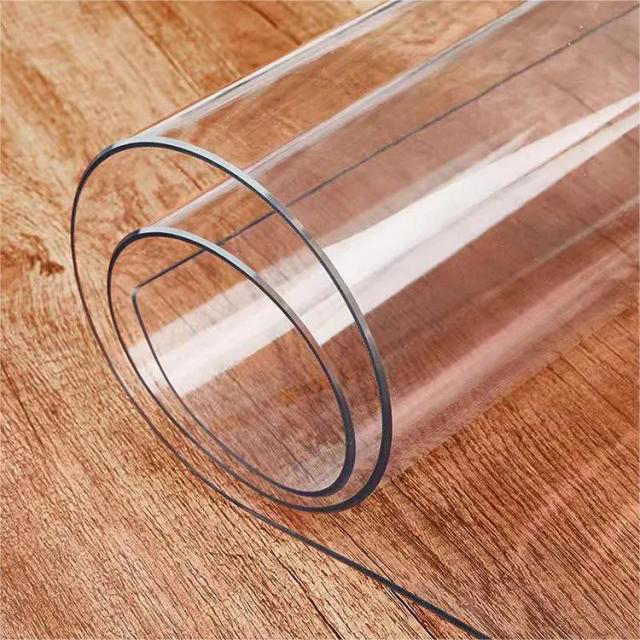 HM-005 High Temperature Resistant Clear Soft Glass Transparent Vinyl PVC Table Cloth Sheet Rolls